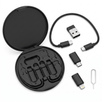 Kit de adaptador USB-C 6 en 1 | Cable de carga rápida de 60W + Estuche para SIM + Soporte para teléfono