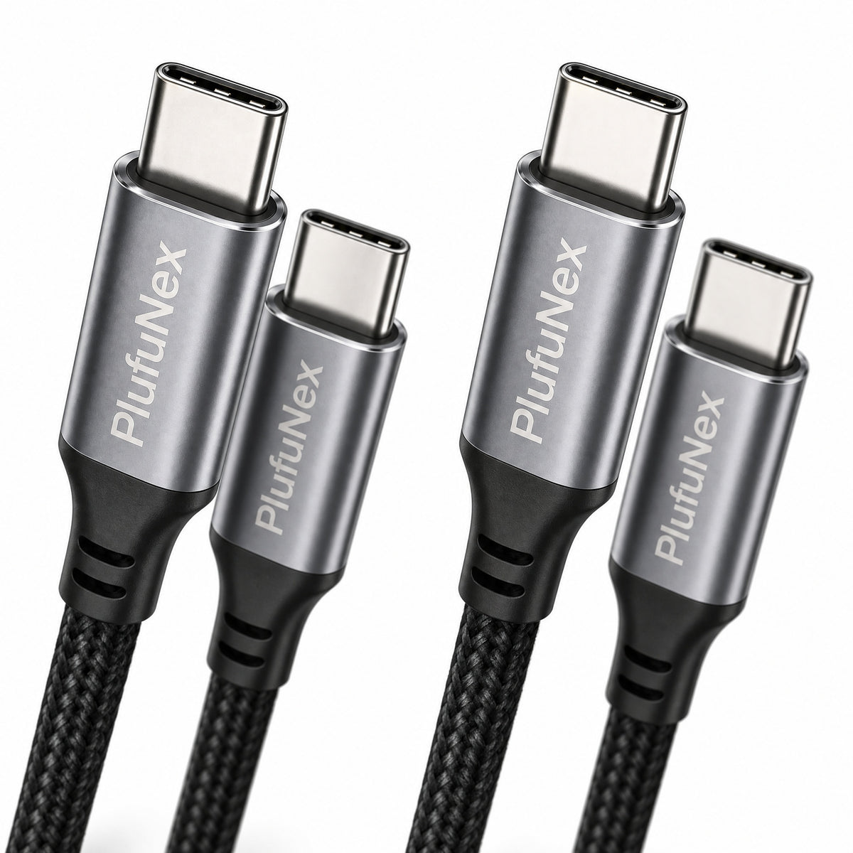 100W USB-C to USB-C Fast Charging Cable | 6FT Braided, 2-Pack