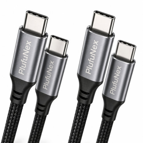 100W USB-C to USB-C Fast Charging Cable | 6FT Braided, 2-Pack